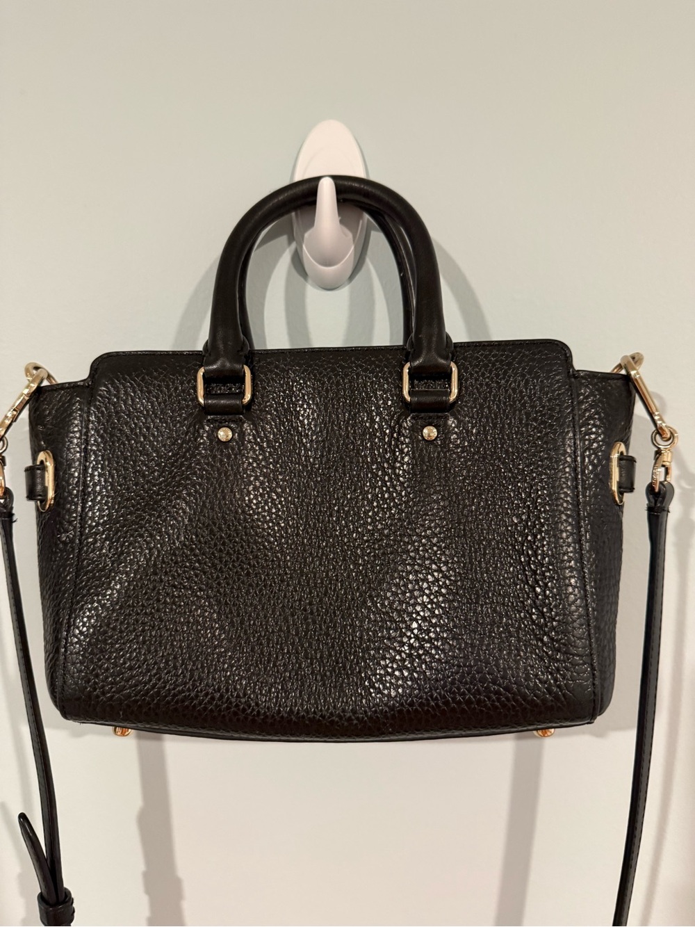Black Coach Leather Crossbody Satchel - Picture 4 of 7